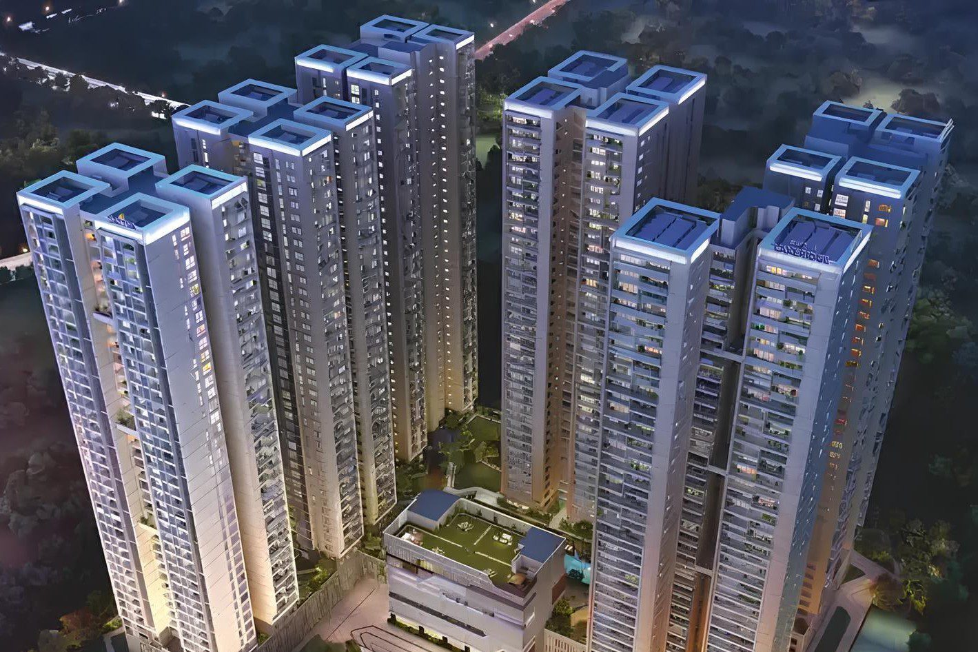 sattva lakeridge aerial view